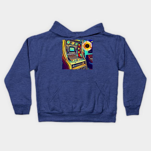 Rock Around the Clock Jukebox in a Cafe Kids Hoodie by Shell Photo & Design